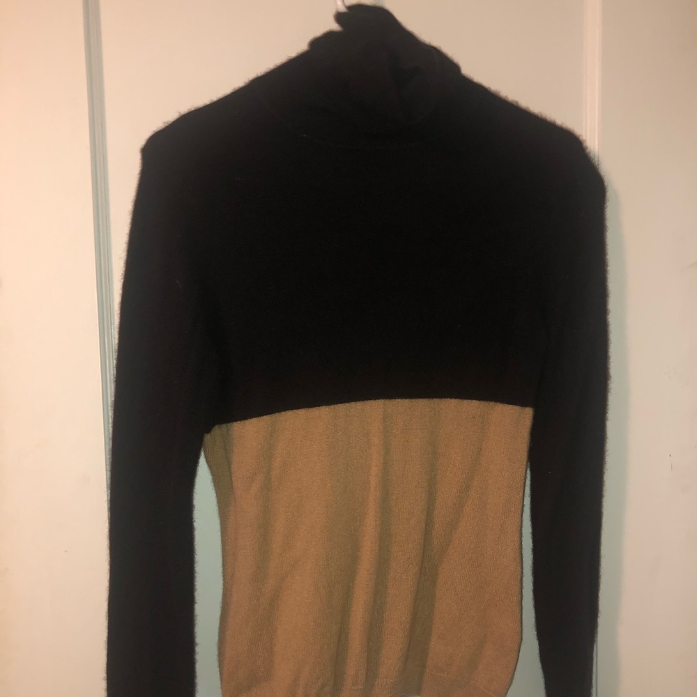 Garnet Hill 100% cashmere turtleneck sweater